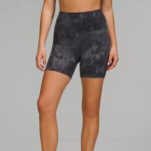 Lululemon Wunder Train High-Rise Short 8" Diamond Dye Pitch Grey Graphite Grey 8